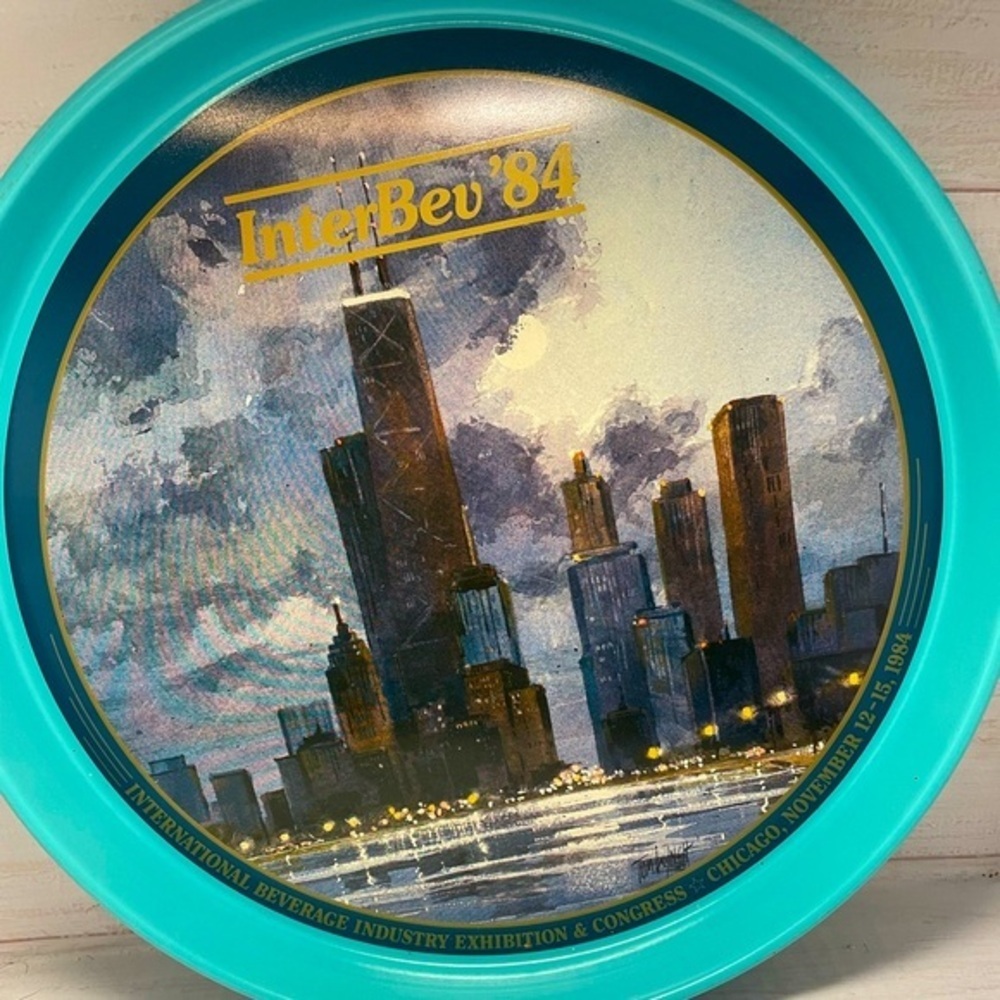 CHICAGO SYMBOL OF PROGRESS TOM LYNCH INTERNATIONAL BEVERAGE 1984 1ST EXHIBITION